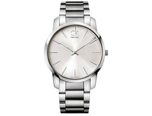 Calvin Klein City Silver Dial Silver Steel Strap Watch for Men - K2G2G146