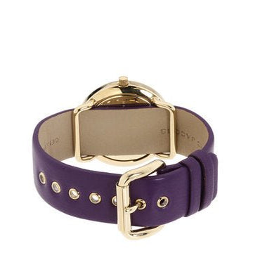 Marc Jacobs Amy Purple Dial Purple Leather Strap Watch for Women - MBM1151
