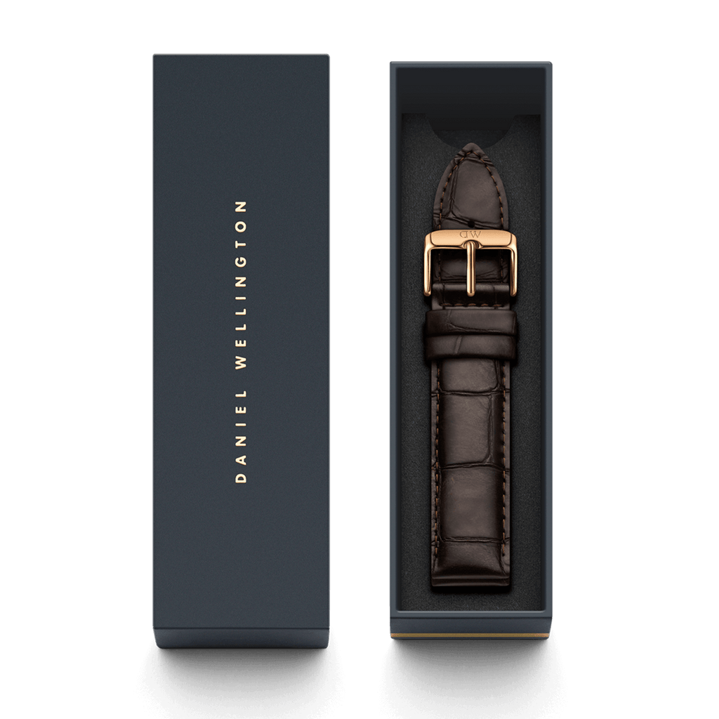 Daniel Wellington Dapper York White Dial Brown Leather Strap Watch For Men - DW00100085