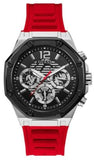 Guess GW0263G3 Momentum Quartz Men's Watch – Black Dial & Red Rubber Strap