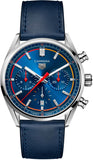 Tag Heuer Carrera CBN201D.FC6543 Men's Chronograph – Blue Dial with Blue Leather Strap