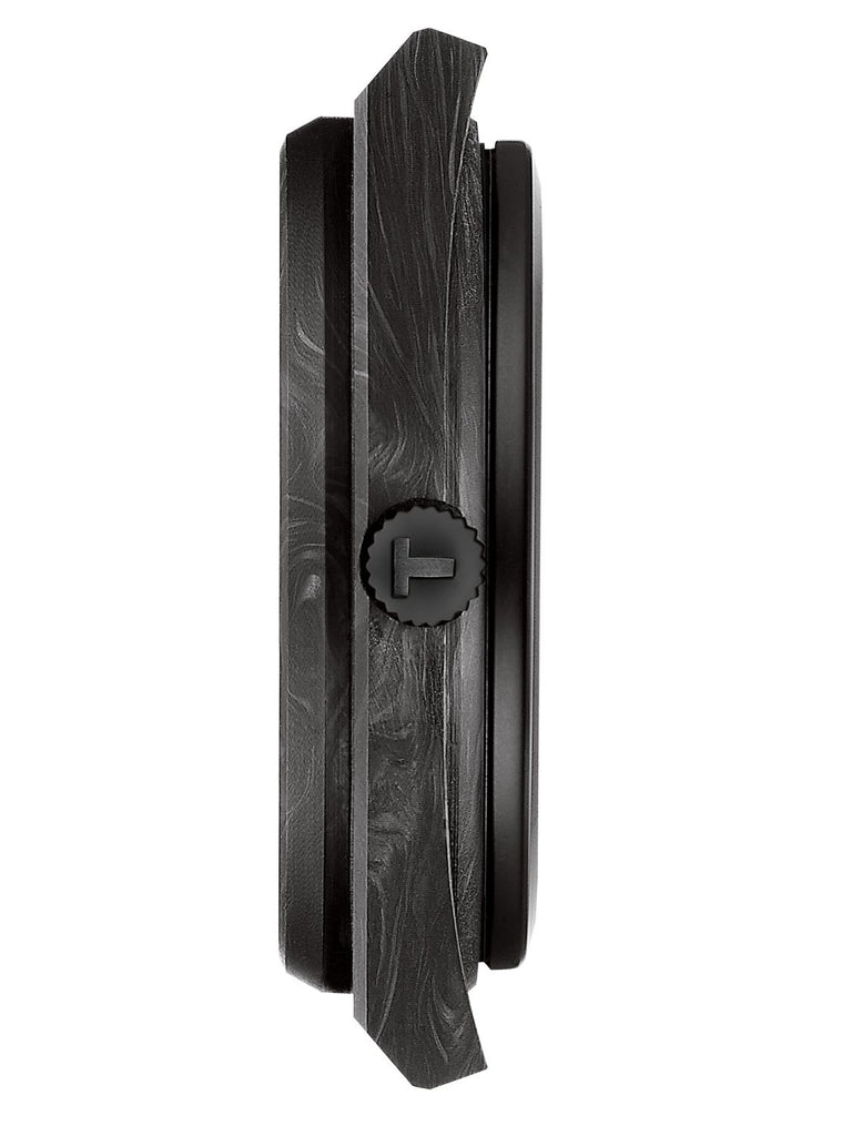 Tissot PRX Powermatic 80 Carbon Black Dial Black Rubber Strap Watch for Men - T137.907.97.201.00