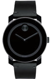 Movado 3600306 Bold Quartz Men's Watch – Black Dial & Black Leather Strap