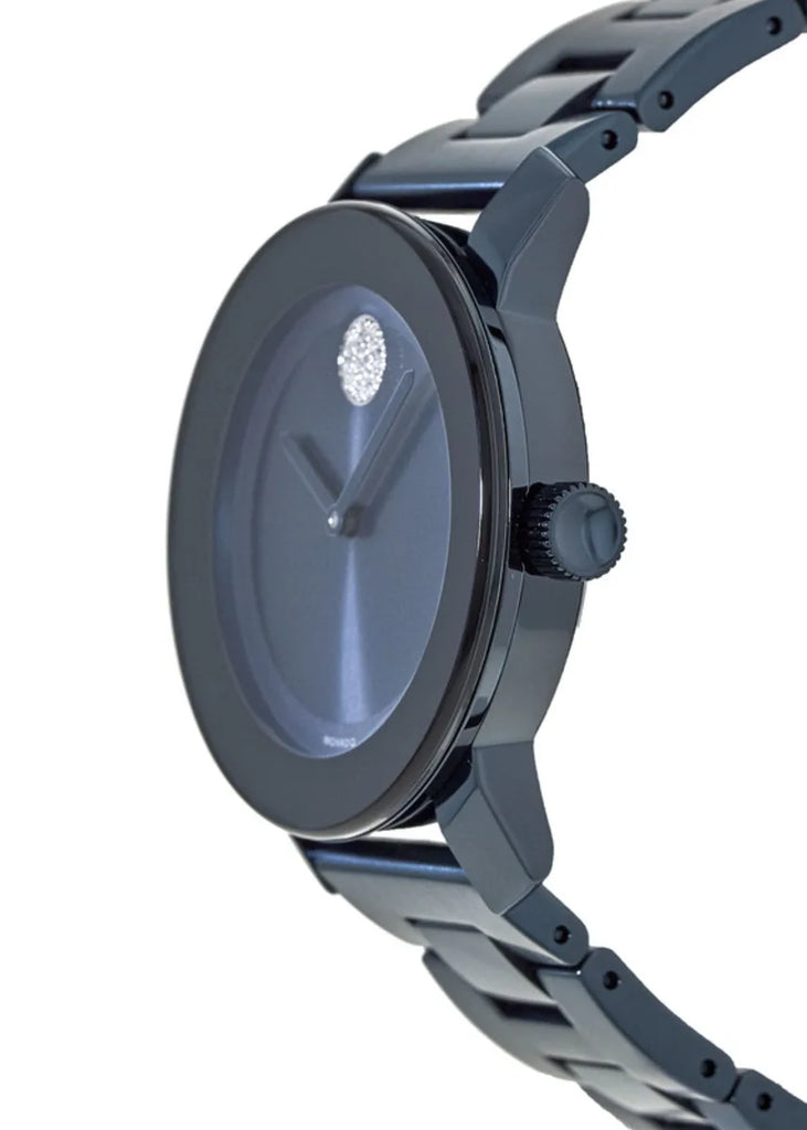 Movado Bold Blue Dial Blue Steel Strap Watch For Women - 3600388