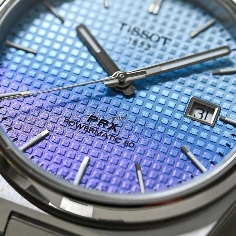 Tissot PRX Powermatic 80 Gradient Blue Dial Silver Steel Strap Watch for Men - T137.407.11.351.01