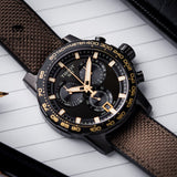 Tissot T125.617.37.051.01 Supersport Chrono Men’s Watch – Black Dial & Beige Nylon Strap