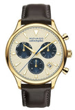 Movado 3650007 Heritage Chronograph Men's Watch – White Dial & Black Leather Strap