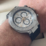 Tissot T141.417.17.011.00 T-Race Chronograph Men’s Watch – White Dial & Black Rubber Strap