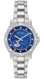 Bulova 96L238 Crystal Collection Women's Watch – Blue Mother of Pearl Dial & Silver Steel Bracelet
