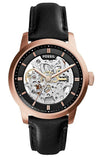 Fossil ME3084 Townsman Automatic Skeleton Men’s Watch – Black Dial & Black Leather Strap