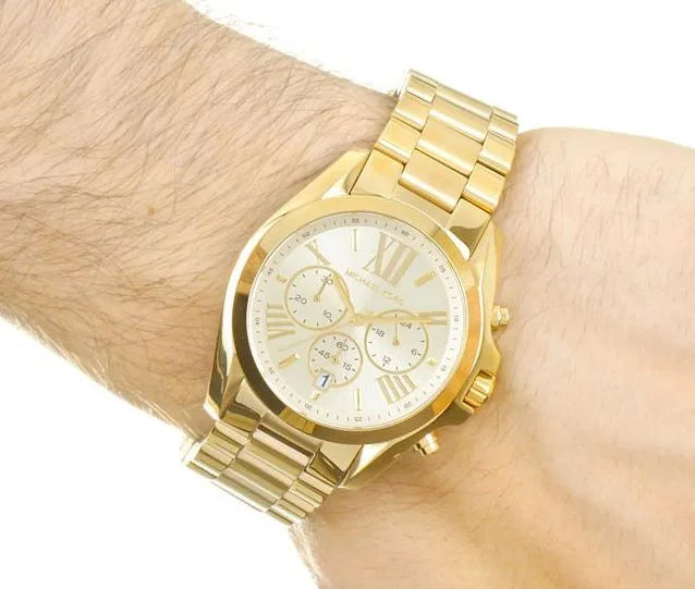 Michael Kors Bradshaw Gold Dial Gold Steel Strap Watch for Women - MK5605