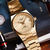 Tissot T137.207.33.021.00 PRX Powermatic 80 Men's Watch – Gold Dial & Gold Steel Strap