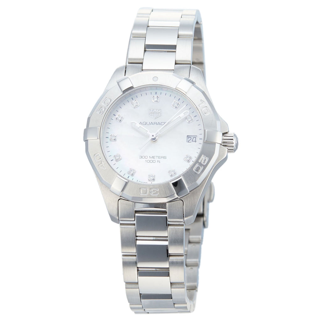 Tag Heuer Aquaracer White Mother of Pearl Dial Watch for Women - WBD1314.BA0740