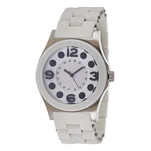 Marc Jacobs Rock White Dial White Silicone Strap Watch for Women - MBM2532