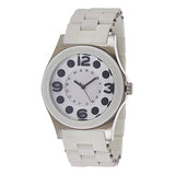 Marc Jacobs Rock White Dial White Silicone Strap Watch for Women - MBM2532