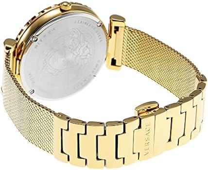 Versace Palazzo Empire Greca Black Dial Gold Mesh Bracelet Watch for Women - VEDV00519