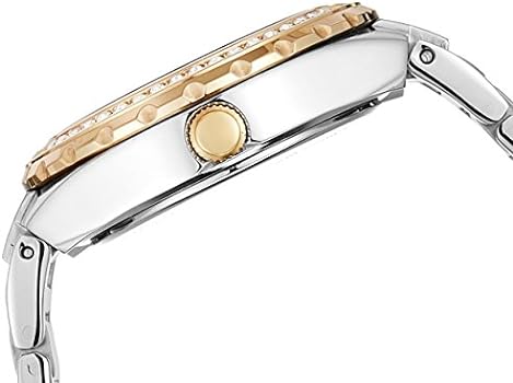 Guess Viva Diamonds Silver Dial Two Tone Steel Strap Watch for Women - W0111L5
