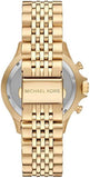 Michael Kors Bayville Chronograph Black Dial Gold Steel Strap Watch For Men - MK8726