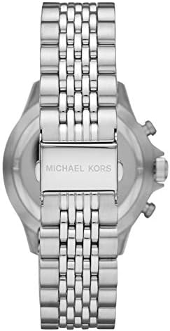 Michael Kors Bayville Chronograph Black Dial Silver Steel Strap Watch For Men - MK8749