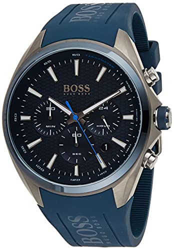 Hugo Boss Distinct Blue Dial Blue Rubber Strap Watch for Men - 1513856