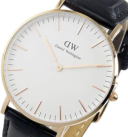 Daniel Wellington Classic Reading White Dial Black Leather Strap Watch For Women - DW00100041