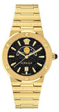 Versace VE7G00323 Greca Moonphase Quartz Men's Watch – Black Dial & Gold Steel Strap