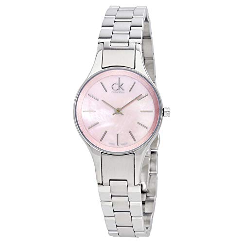 Calvin Klein Simplicity Pink Dial Silver Steel Strap Watch for Women - K432314E