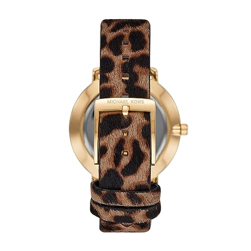 Michael Kors Pyper Three-Hand White Dial Cheetah Print Leather Strap Watch for Women - MK4751