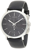 Calvin Klein Posh Black Dial Black Leather Strap Watch for Men - K8Q371C1