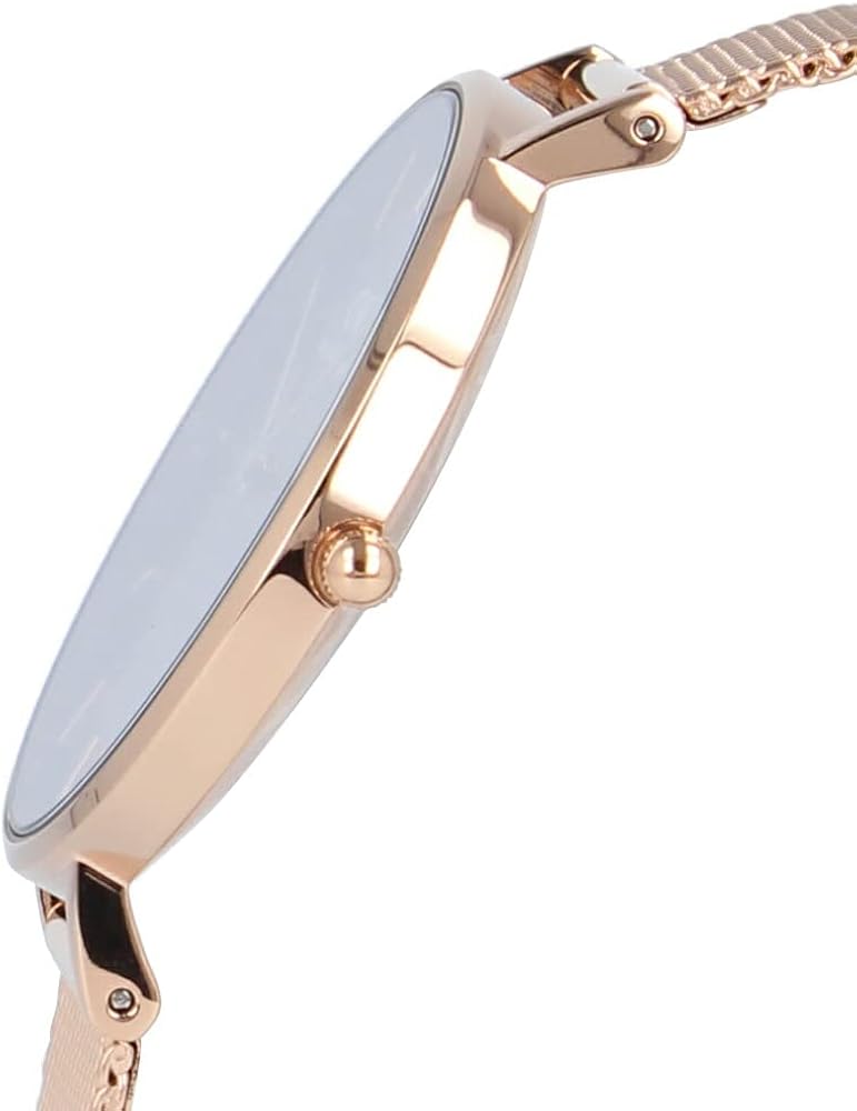 Daniel Wellington Petite Amber Brown Dial Rose Gold Mesh Strap Watch for Women - DW00100478