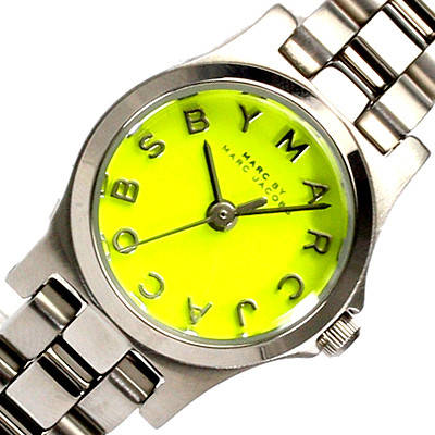 Marc Jacobs Henry Yellow Dial Silver Steel Strap Watch for Women - MBM3201