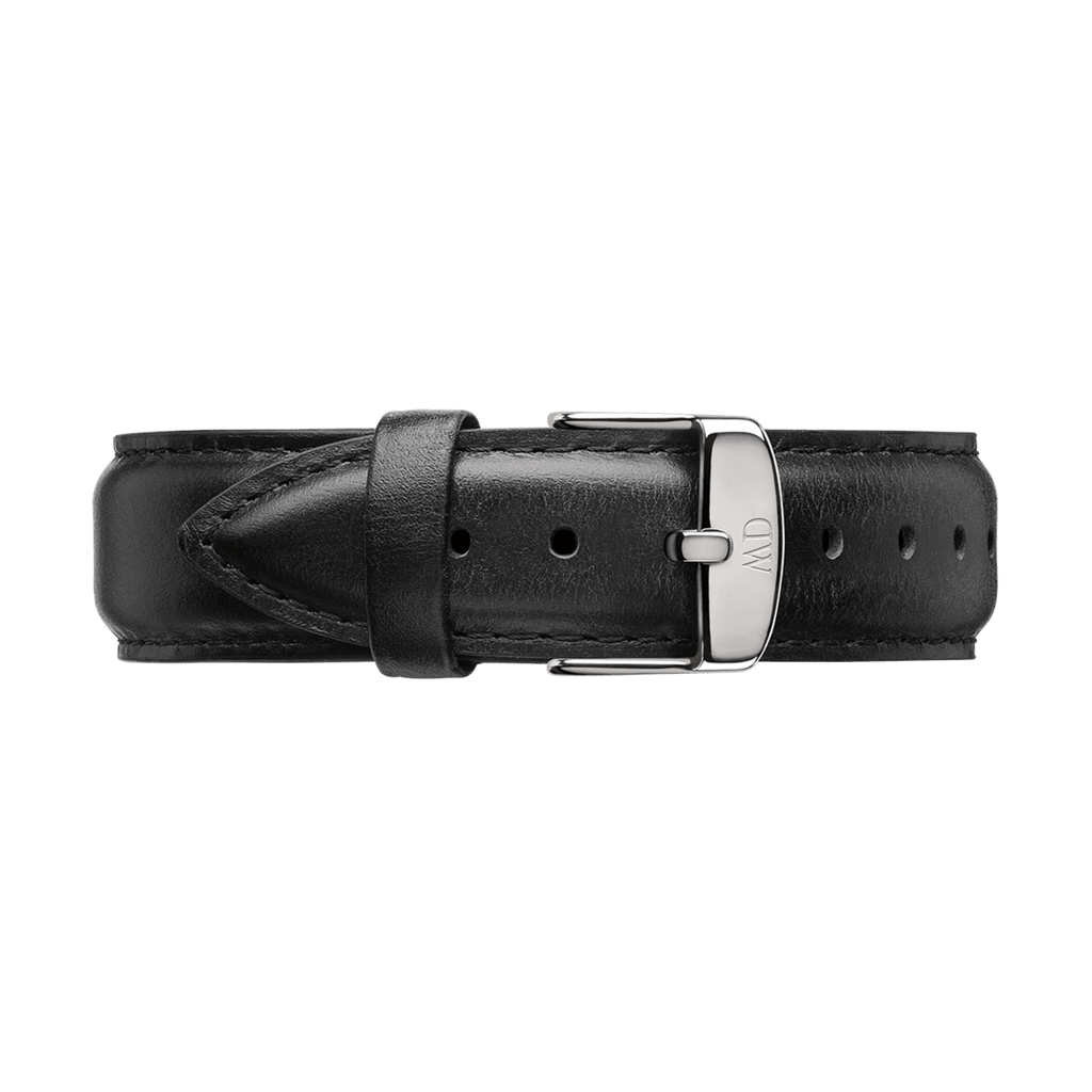 Daniel Wellington Petite Sheffield Black Dial Black Leather Strap Watch For Women - DW00100180