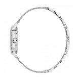 Guess Chelsea Crystals Black Dial Silver Mesh Bracelet Watch For Women - W0647L5
