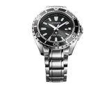 Citizen Promaster Diver Chronograph Black Dial Silver Steel Strap Watch For Men - BN0190-82E