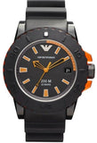 Emporio Armani AR5969 Sportivo Quartz Men's Watch – Black Dial & Black Silicone Strap