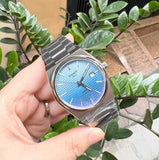 Tissot T137.407.11.351.01 PRX Powermatic 80 Men's Watch – Gradient Blue Dial & Silver Steel Strap