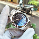 Tissot T137.407.11.051.01 Powermatic 80 Men's Watch – Gradient Blue Dial & Silver Steel Strap