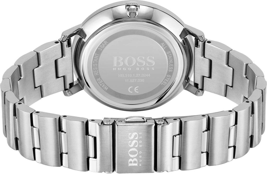 Hugo Boss Prima Silver Dial Silver Steel Strap Watch for Women - 1502570