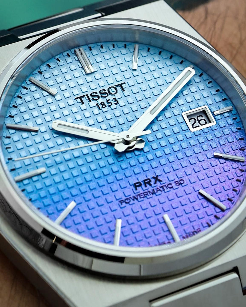 Tissot PRX Powermatic 80 Gradient Blue Dial Silver Steel Strap Watch for Men - T137.407.11.351.01