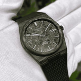 Tissot T137.907.97.201.00 PRX Powermatic 80 Men's Watch – Carbon Black Dial & Black Rubber Strap