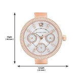 Michael Kors Parker White Dial Rose Gold Steel Strap Watch for Women - MK5616