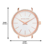 Michael Kors Pyper Quartz Mother of Pearl White Dial Rose Gold Mesh Strap Watch For Women - MK4588