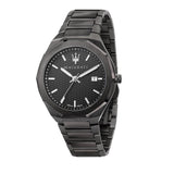 Maserati Stile Quartz Black Dial Black Steel Strap Watch For Men - R8853142001