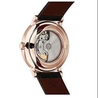 Tissot Carson Premium Powermatic 80 White Dial Brown Leather Strap Watch For Men - T122.407.36.031.00