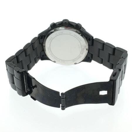 Michael Kors Brecken Chronograph Black Dial Black Steel Strap Watch for Women - MK6302