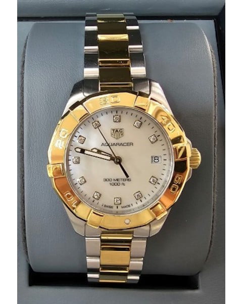 Tag Heuer Aquaracer White Mother of Pearl Dial Watch for Women - WBD1322.BB0320
