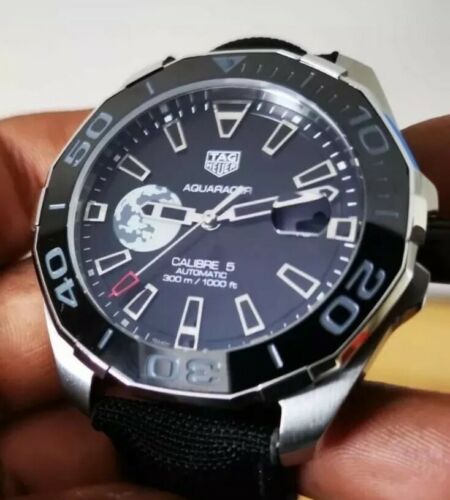 Tag Heuer Aquaracer Moon Black Dial Watch for Men - WAY201J.FC6370