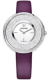 Swarovski 5295355 Crystalline Women's Watch – Silver Dial & Purple Leather Strap