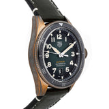 Tag Heuer Autavia Calibre 5 Automatic Olive Green Dial Green Leather Strap Watch for Men - WBE5190.FC8268