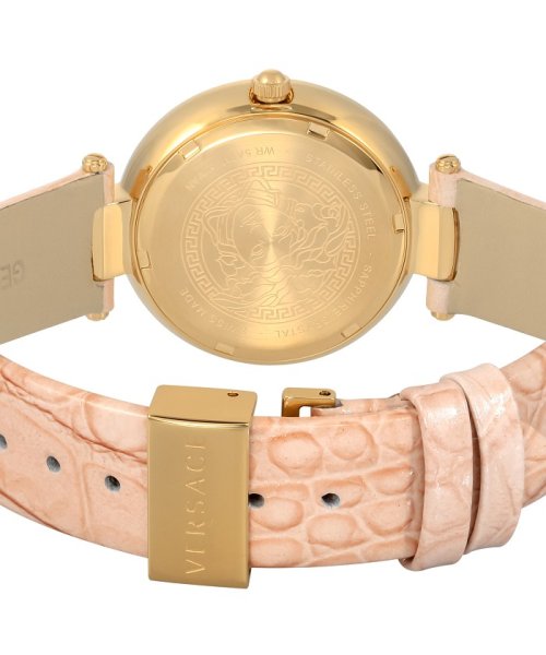 Versace Olympo Quartz White Dial Beige Leather Strap Watch for Women - VAN050016
